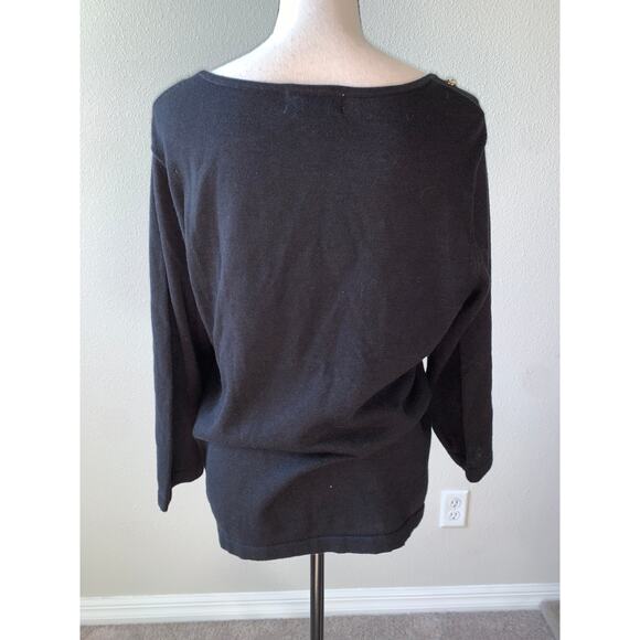 VNTG Jack B. Quick Black Embellished Scoop Neck Collar - L - Picture 5 of 6